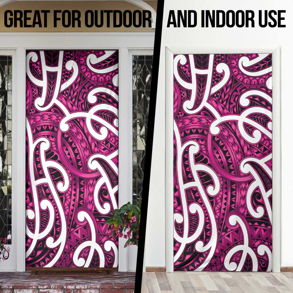 Aotearoa Maori Kowhaiwhai Door Cover Mawhero Puhoro and Patiki