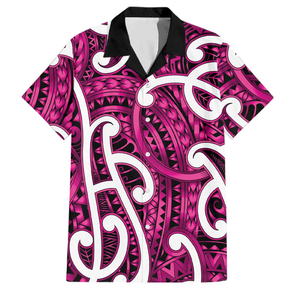 Aotearoa Maori Kowhaiwhai Family Matching Off Shoulder Short Dress and Hawaiian Shirt Mawhero Puhoro and Patiki