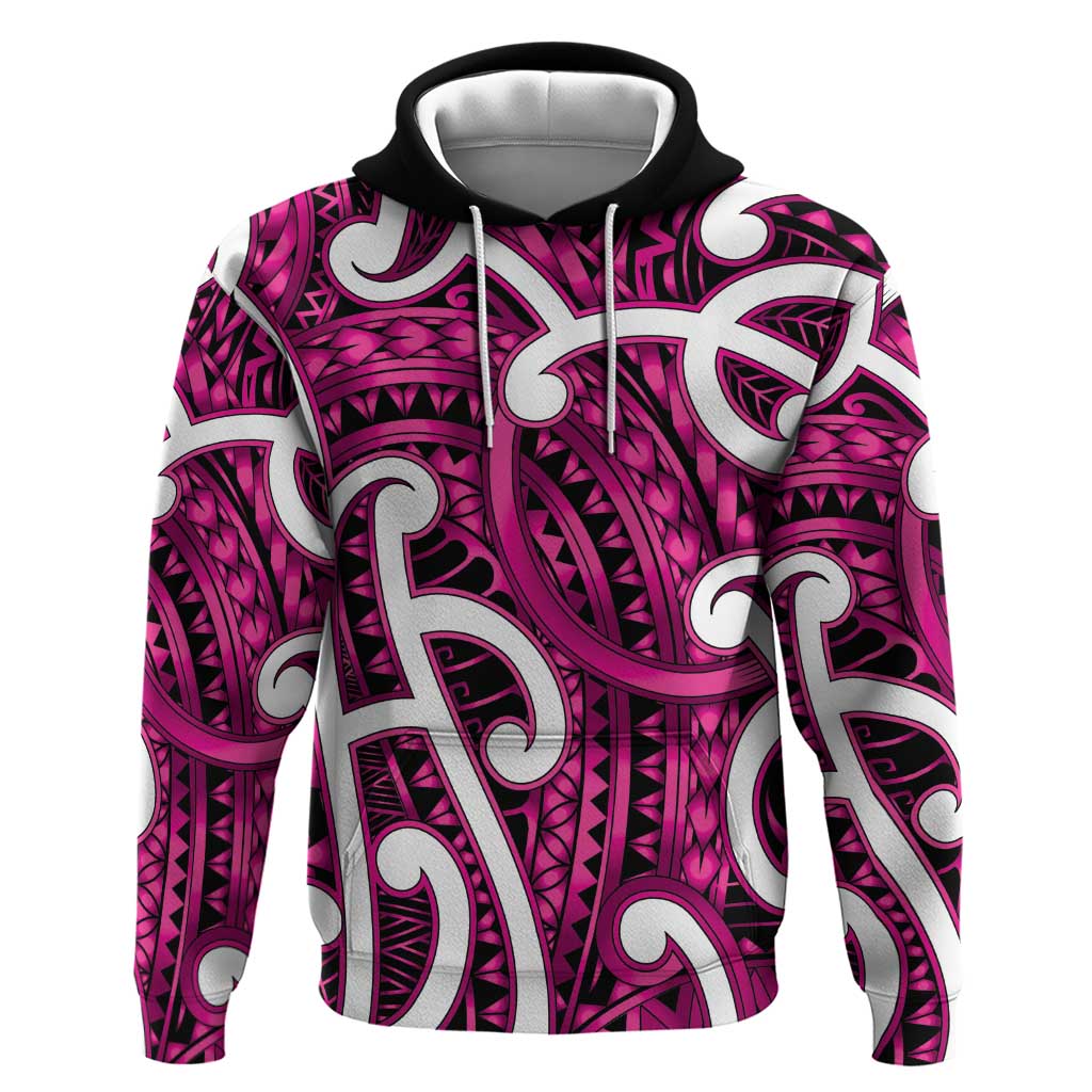 Aotearoa Maori Kowhaiwhai Hoodie Mawhero Puhoro and Patiki