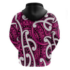 Aotearoa Maori Kowhaiwhai Hoodie Mawhero Puhoro and Patiki