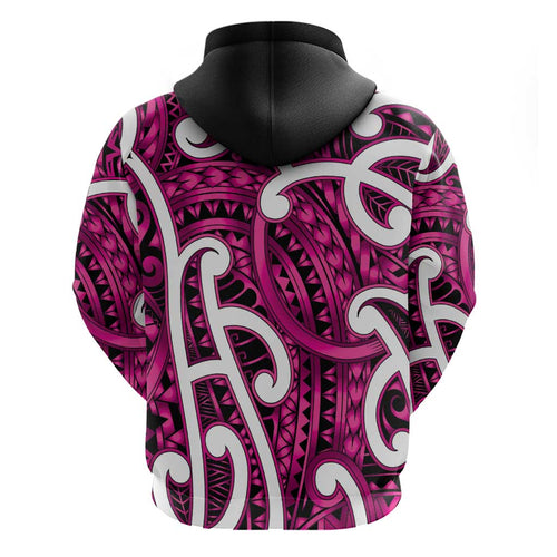 Aotearoa Maori Kowhaiwhai Hoodie Mawhero Puhoro and Patiki