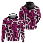 Aotearoa Maori Kowhaiwhai Hoodie Mawhero Puhoro and Patiki