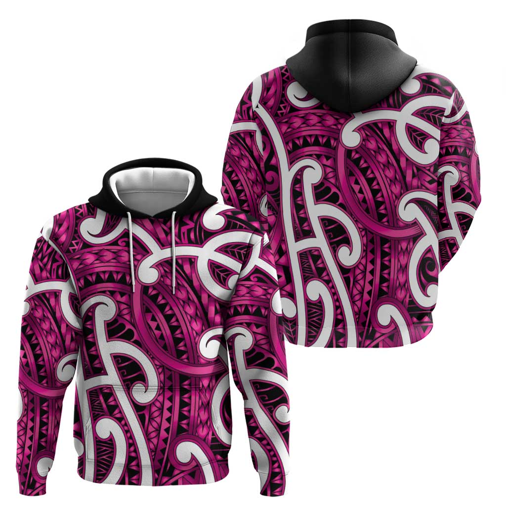 Aotearoa Maori Kowhaiwhai Hoodie Mawhero Puhoro and Patiki