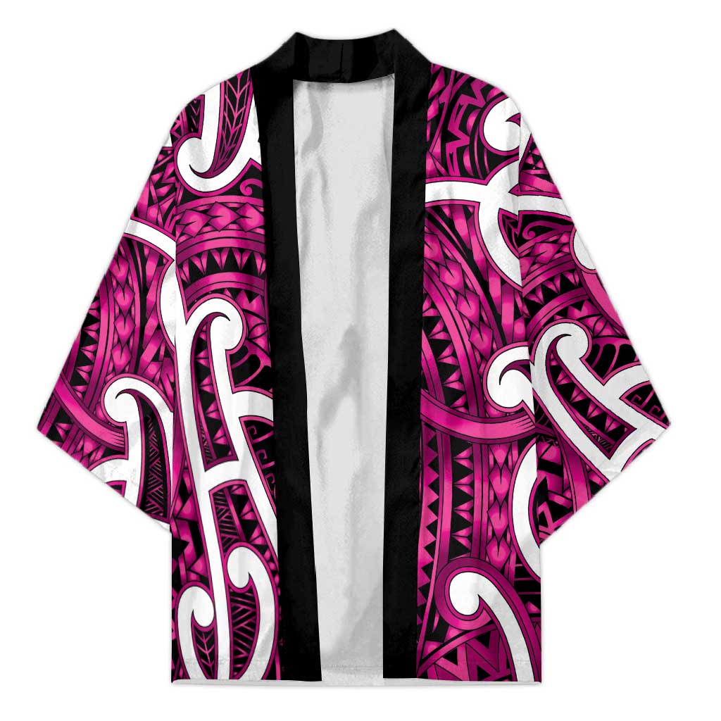 Aotearoa Maori Kowhaiwhai Kimono Mawhero Puhoro and Patiki