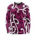Aotearoa Maori Kowhaiwhai Long Sleeve Shirt Mawhero Puhoro and Patiki