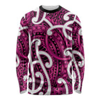 Aotearoa Maori Kowhaiwhai Long Sleeve Shirt Mawhero Puhoro and Patiki