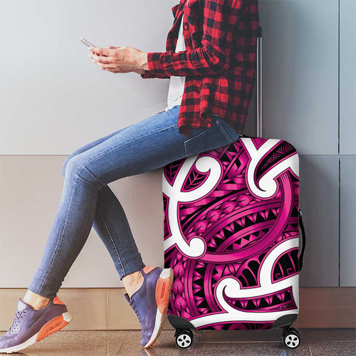 Aotearoa Maori Kowhaiwhai Luggage Cover Mawhero Puhoro and Patiki