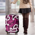 Aotearoa Maori Kowhaiwhai Luggage Cover Mawhero Puhoro and Patiki