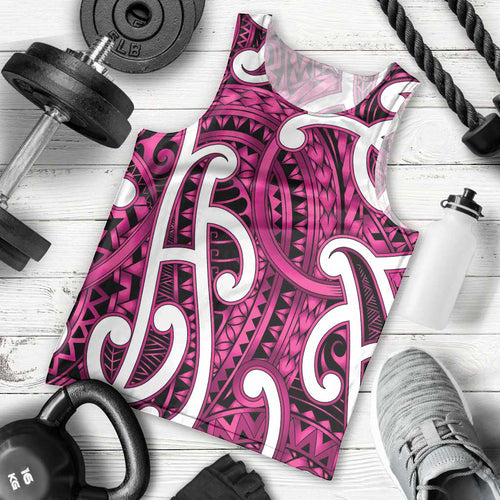 Aotearoa Maori Kowhaiwhai Men Tank Top Mawhero Puhoro and Patiki