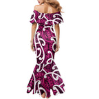 Aotearoa Maori Kowhaiwhai Mermaid Dress Mawhero Puhoro and Patiki