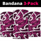 Aotearoa Maori Kowhaiwhai Neck Gaiter Mawhero Puhoro and Patiki
