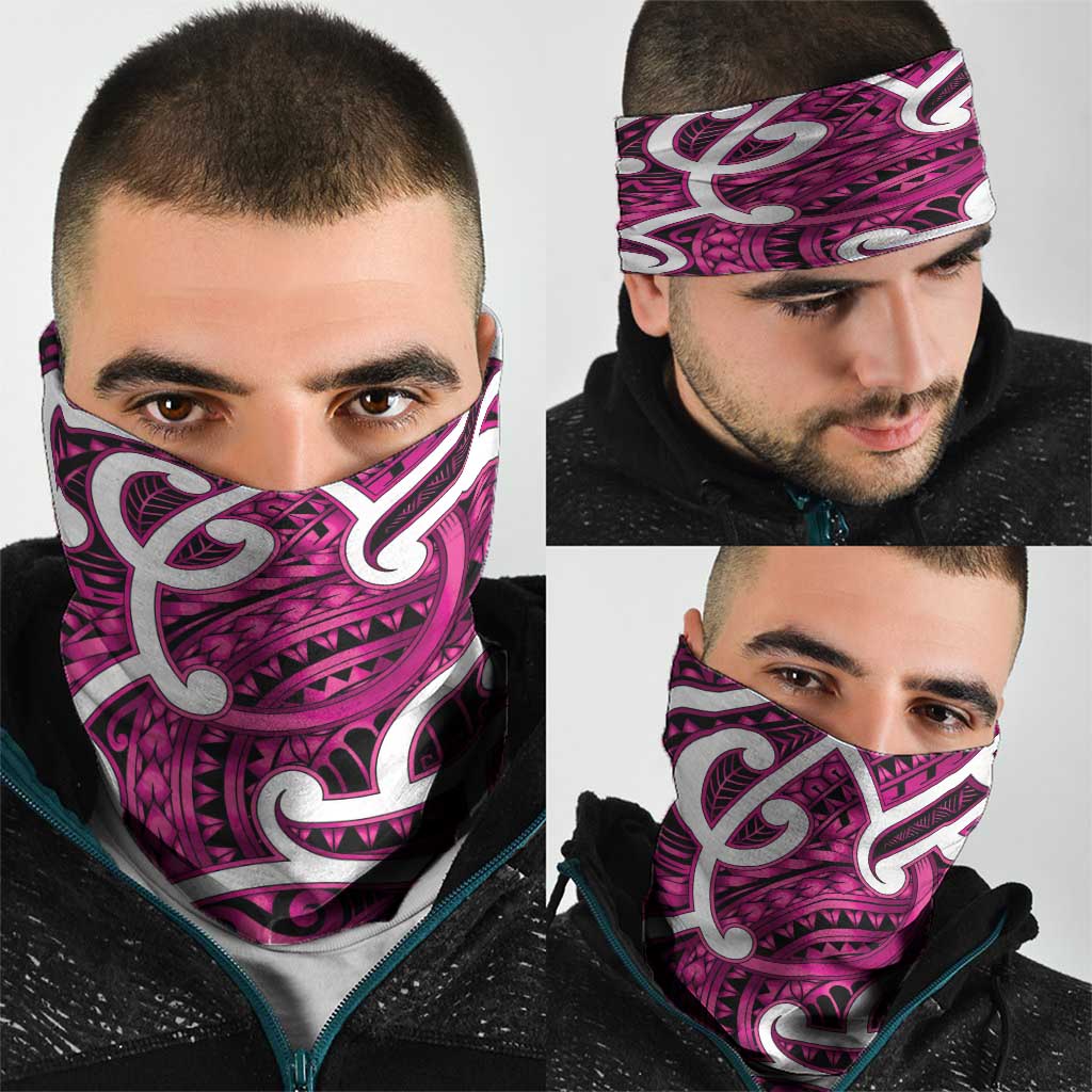 Aotearoa Maori Kowhaiwhai Neck Gaiter Mawhero Puhoro and Patiki