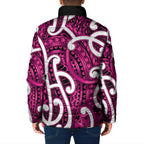 Aotearoa Maori Kowhaiwhai Padded Jacket Mawhero Puhoro and Patiki