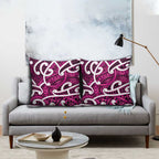 Aotearoa Maori Kowhaiwhai Pillow Cover Mawhero Puhoro and Patiki