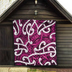 Aotearoa Maori Kowhaiwhai Quilt Mawhero Puhoro and Patiki