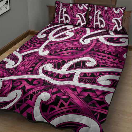 Aotearoa Maori Kowhaiwhai Quilt Bed Set Mawhero Puhoro and Patiki