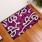 Aotearoa Maori Kowhaiwhai Rubber Doormat Mawhero Puhoro and Patiki