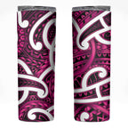 Aotearoa Maori Kowhaiwhai Skinny Tumbler Mawhero Puhoro and Patiki