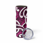 Aotearoa Maori Kowhaiwhai Skinny Tumbler Mawhero Puhoro and Patiki