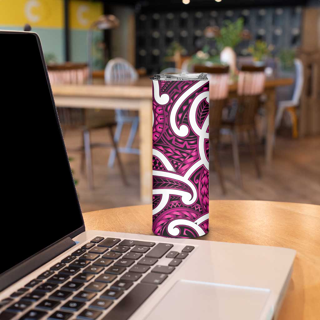 Aotearoa Maori Kowhaiwhai Skinny Tumbler Mawhero Puhoro and Patiki