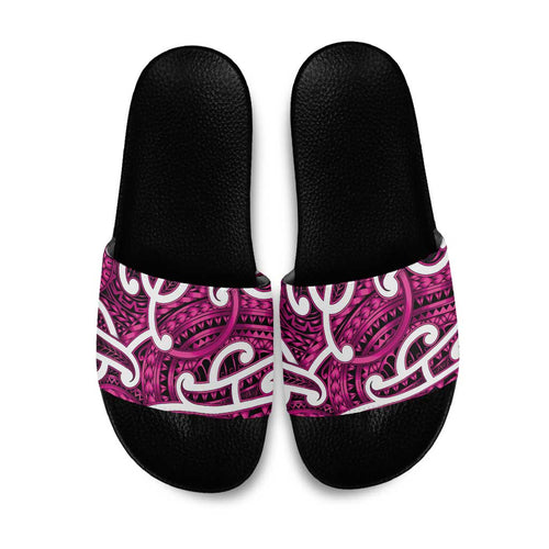 Aotearoa Maori Kowhaiwhai Slide Sandals Mawhero Puhoro and Patiki