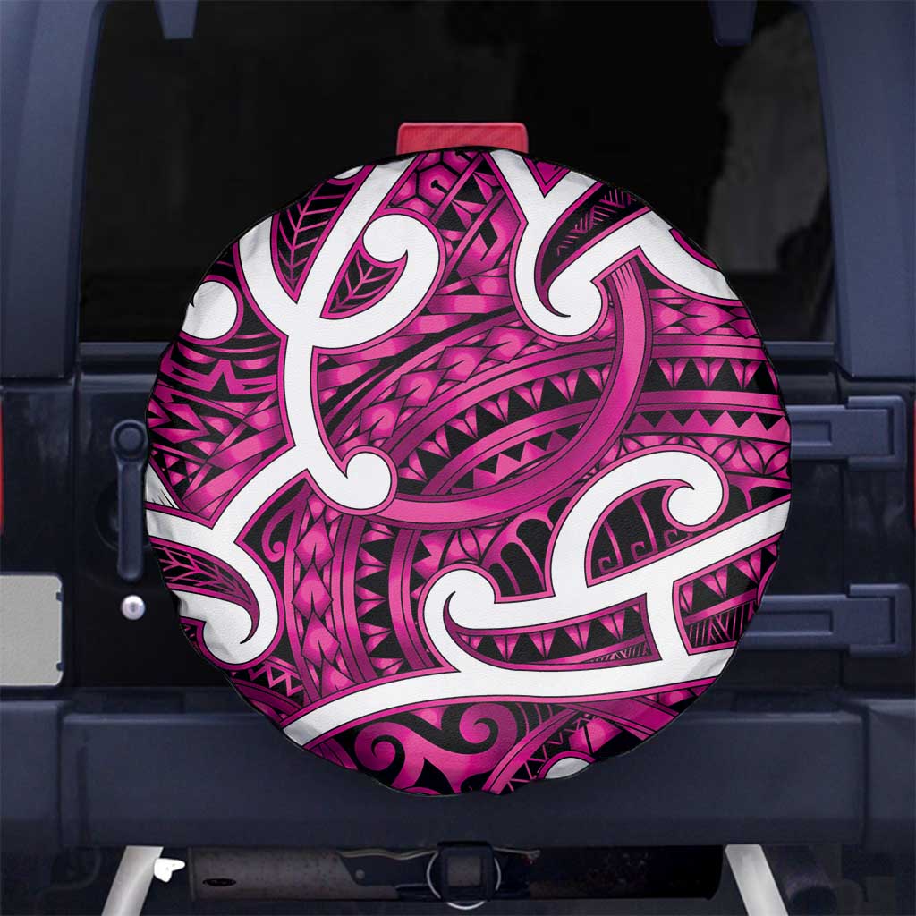 Aotearoa Maori Kowhaiwhai Spare Tire Cover Mawhero Puhoro and Patiki
