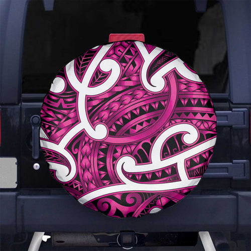 Aotearoa Maori Kowhaiwhai Spare Tire Cover Mawhero Puhoro and Patiki