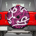 Aotearoa Maori Kowhaiwhai Spare Tire Cover Mawhero Puhoro and Patiki