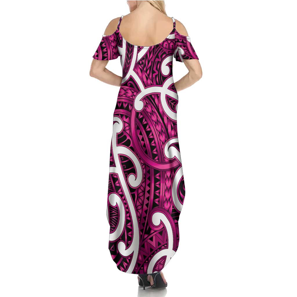 Aotearoa Maori Kowhaiwhai Summer Maxi Dress Mawhero Puhoro and Patiki