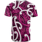 Aotearoa Maori Kowhaiwhai T Shirt Mawhero Puhoro and Patiki