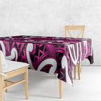 Aotearoa Maori Kowhaiwhai Tablecloth Mawhero Puhoro and Patiki