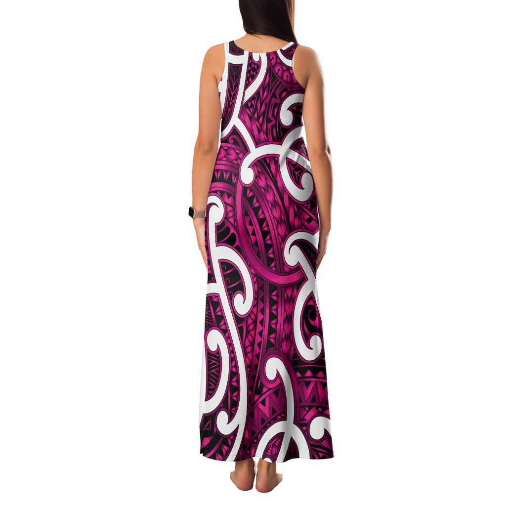 Aotearoa Maori Kowhaiwhai Tank Maxi Dress Mawhero Puhoro and Patiki