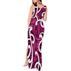 Aotearoa Maori Kowhaiwhai Tank Maxi Dress Mawhero Puhoro and Patiki