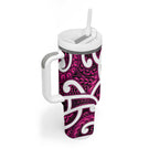 Aotearoa Maori Kowhaiwhai Tumbler With Handle Mawhero Puhoro and Patiki