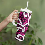 Aotearoa Maori Kowhaiwhai Tumbler With Handle Mawhero Puhoro and Patiki