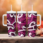 Aotearoa Maori Kowhaiwhai Tumbler With Handle Mawhero Puhoro and Patiki