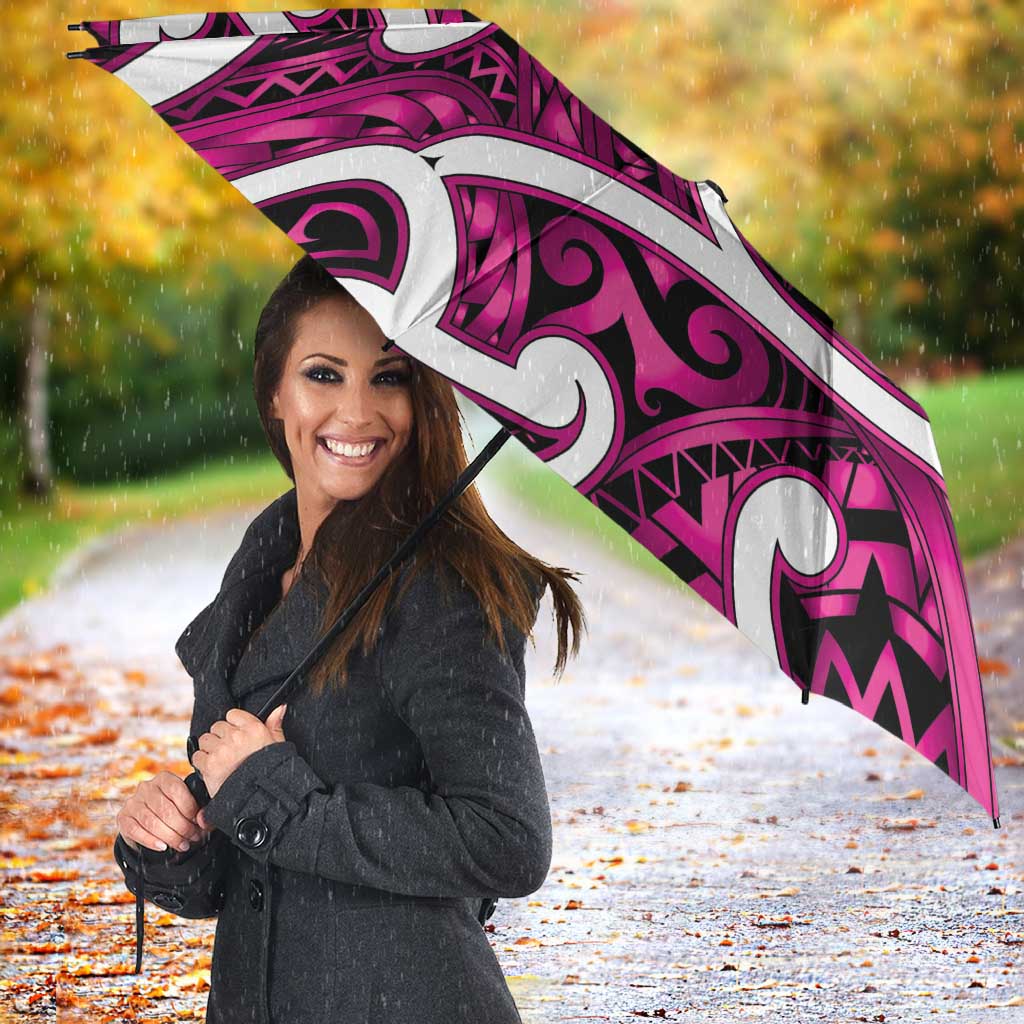 Aotearoa Maori Kowhaiwhai Umbrella Mawhero Puhoro and Patiki