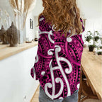 Aotearoa Maori Kowhaiwhai Women Casual Shirt Mawhero Puhoro and Patiki