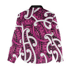 Aotearoa Maori Kowhaiwhai Women Casual Shirt Mawhero Puhoro and Patiki