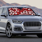 Aotearoa Maori Kowhaiwhai Auto Sun Shade Whero Puhoro and Patiki