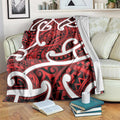 Aotearoa Maori Kowhaiwhai Blanket Whero Puhoro and Patiki