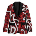 Aotearoa Maori Kowhaiwhai Blazer Whero Puhoro and Patiki