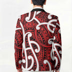 Aotearoa Maori Kowhaiwhai Blazer Whero Puhoro and Patiki