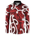 Aotearoa Maori Kowhaiwhai Button Sweatshirt Whero Puhoro and Patiki