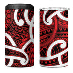 Aotearoa Maori Kowhaiwhai 4 in 1 Can Cooler Tumbler Whero Puhoro and Patiki