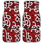 Aotearoa Maori Kowhaiwhai Car Mats Whero Puhoro and Patiki