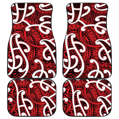 Aotearoa Maori Kowhaiwhai Car Mats Whero Puhoro and Patiki