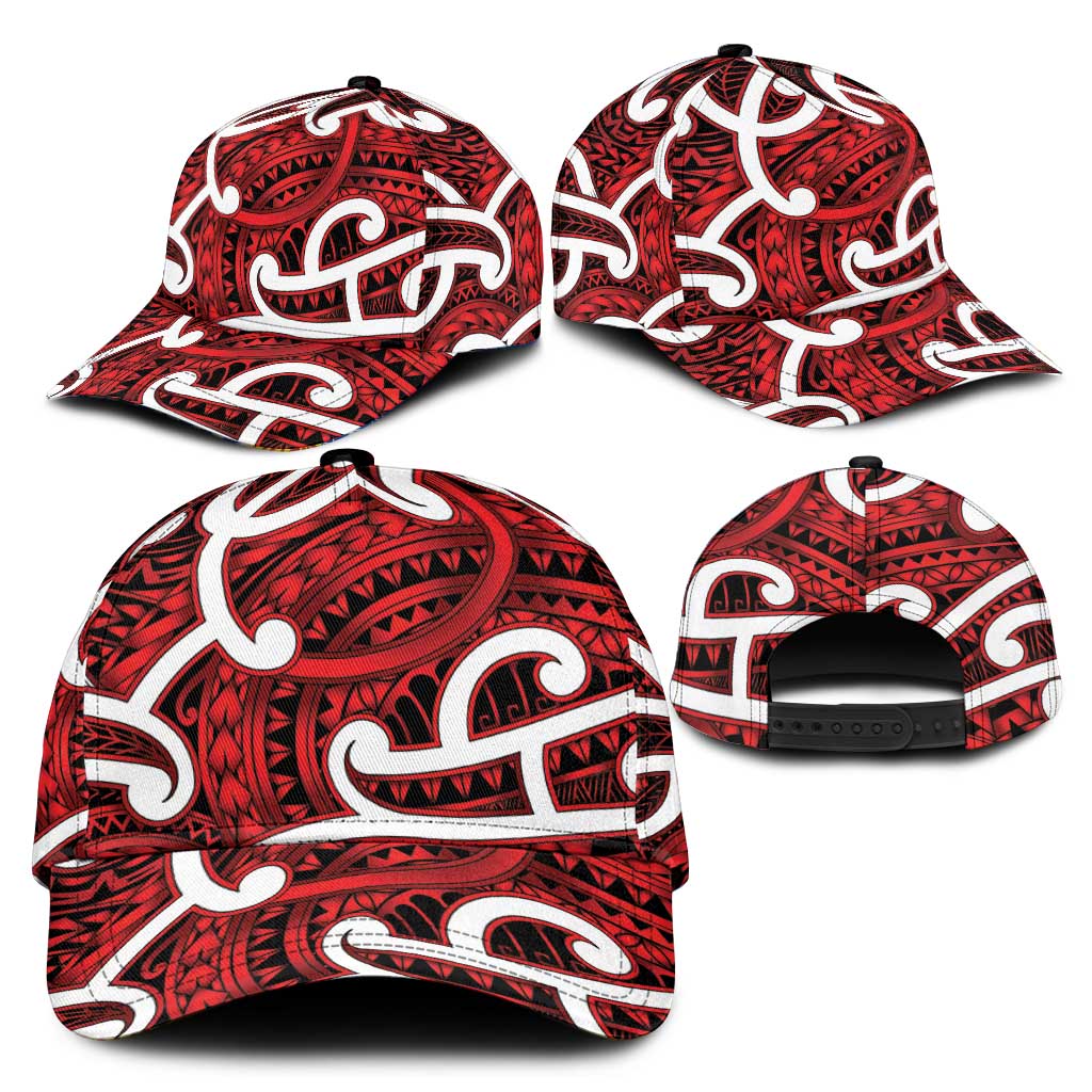 Aotearoa Maori Kowhaiwhai Classic Cap Whero Puhoro and Patiki