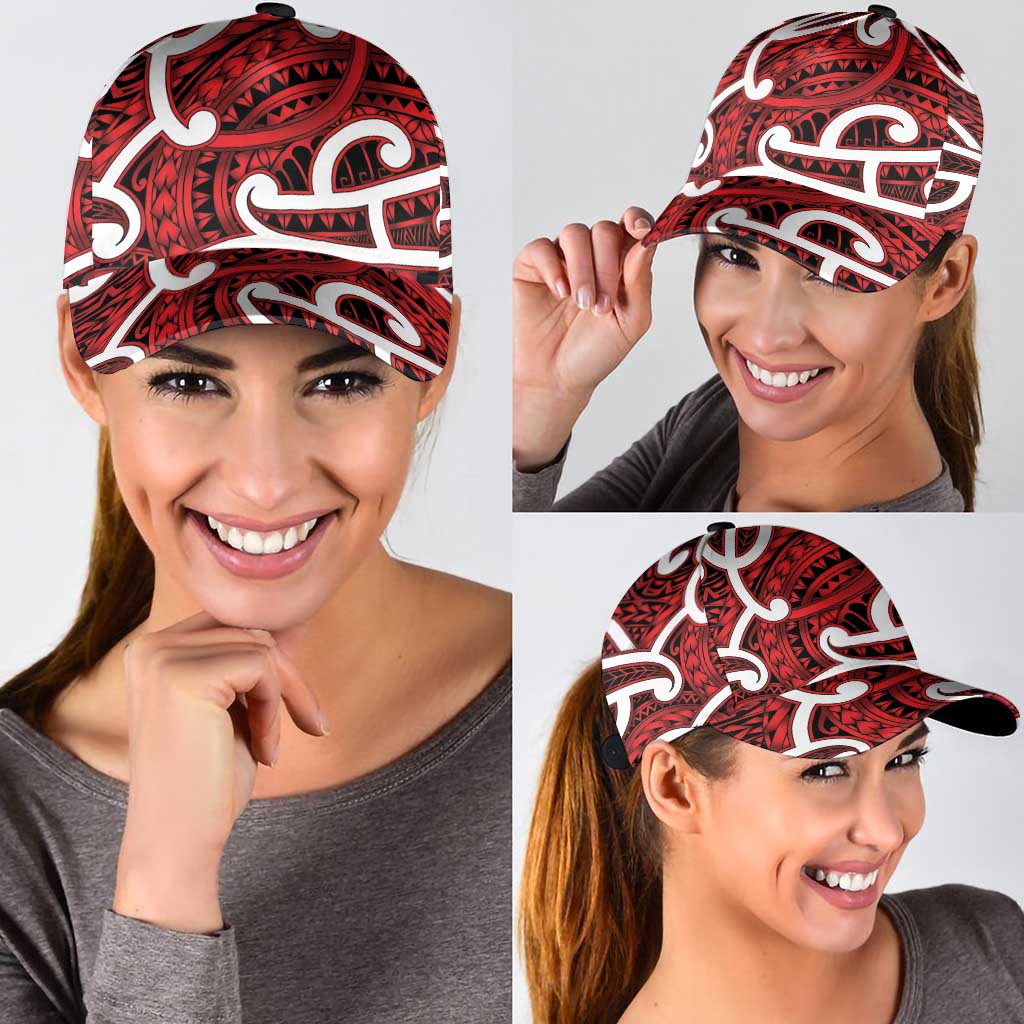 Aotearoa Maori Kowhaiwhai Classic Cap Whero Puhoro and Patiki