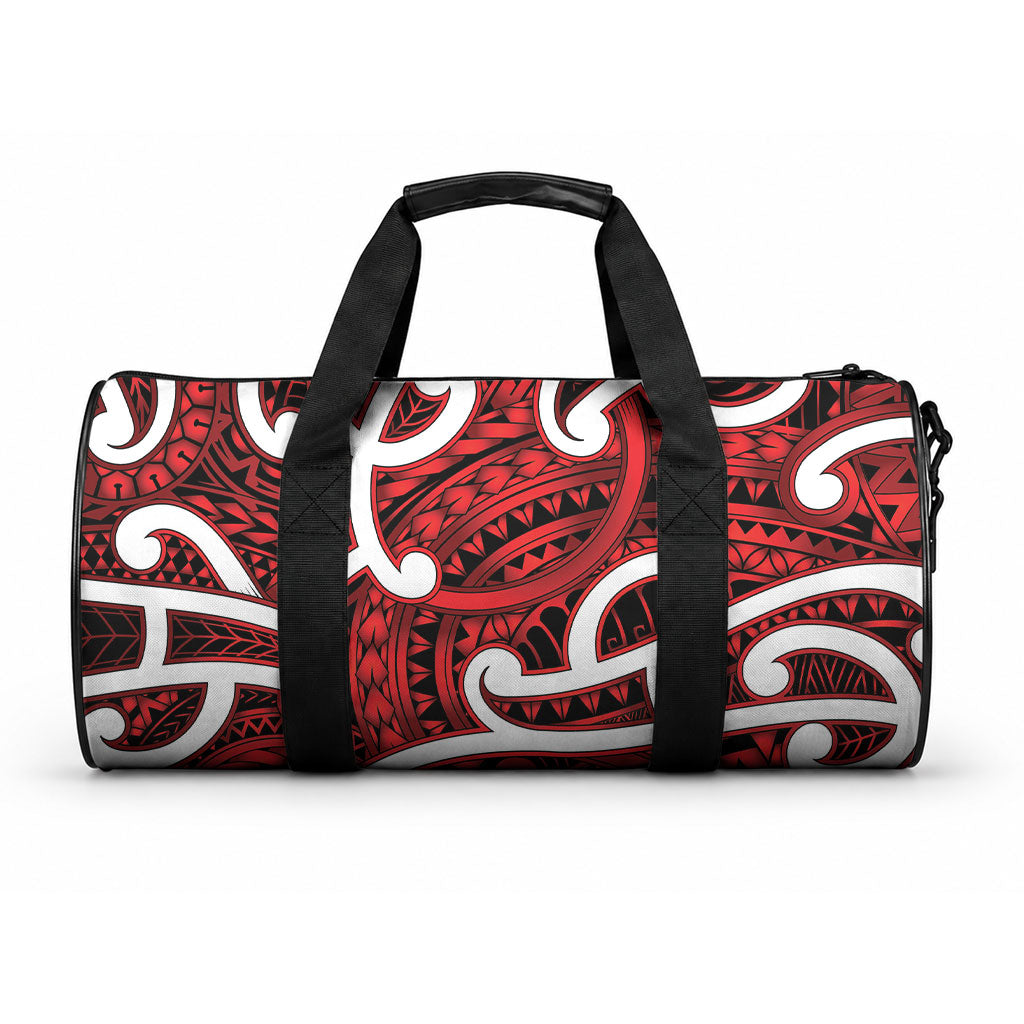 Aotearoa Maori Kowhaiwhai Duffle Bag Whero Puhoro and Patiki